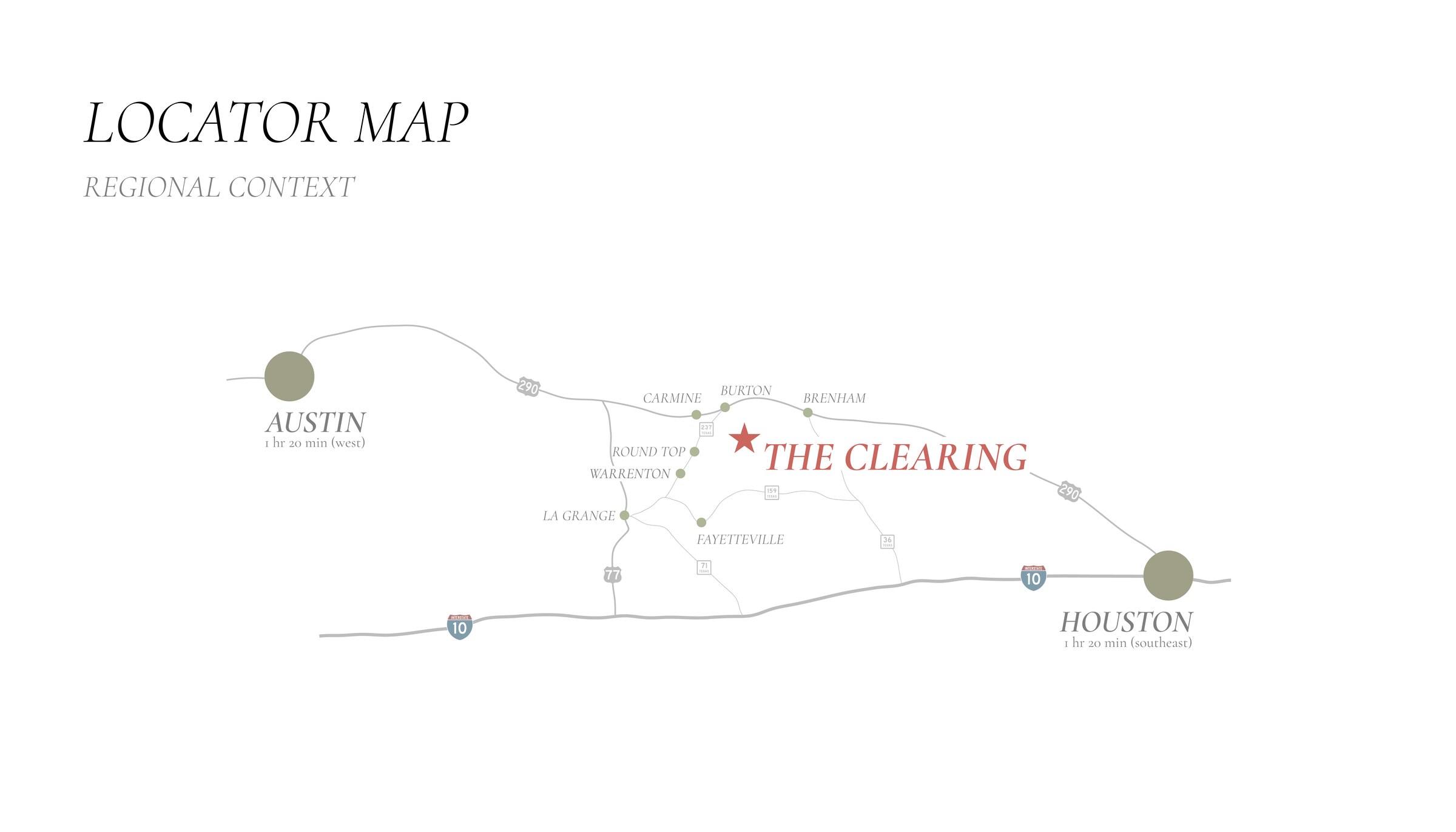 The Clearing — 1 hour 20 minutes from Houston and Austin