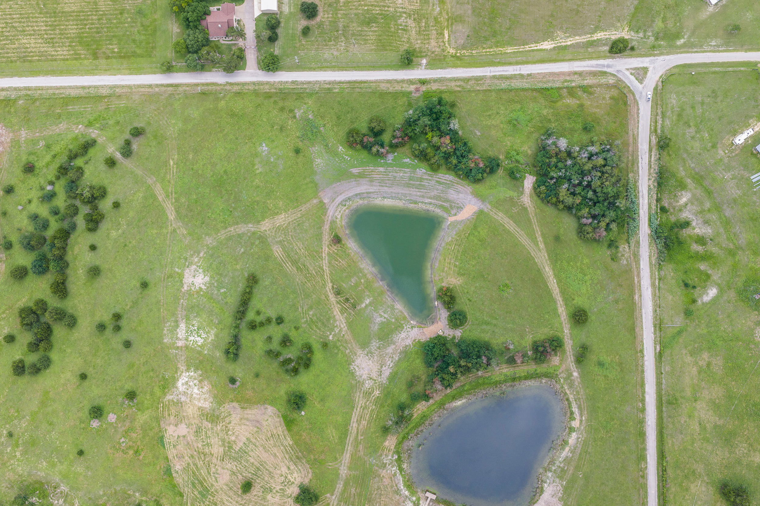 Lot 4 — aerial overview of The Clearing corner tract