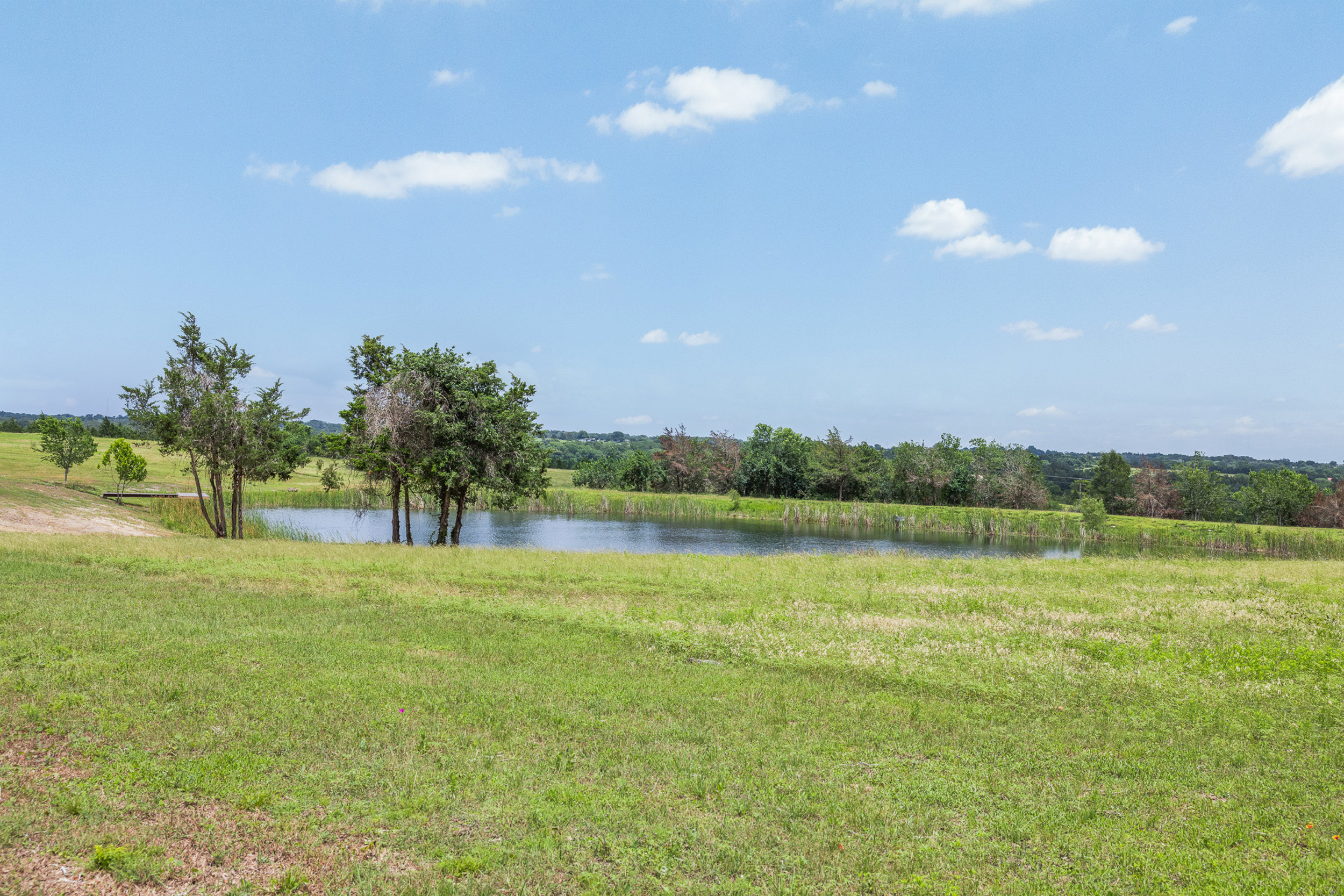 Wide pond landscape at The Clearing