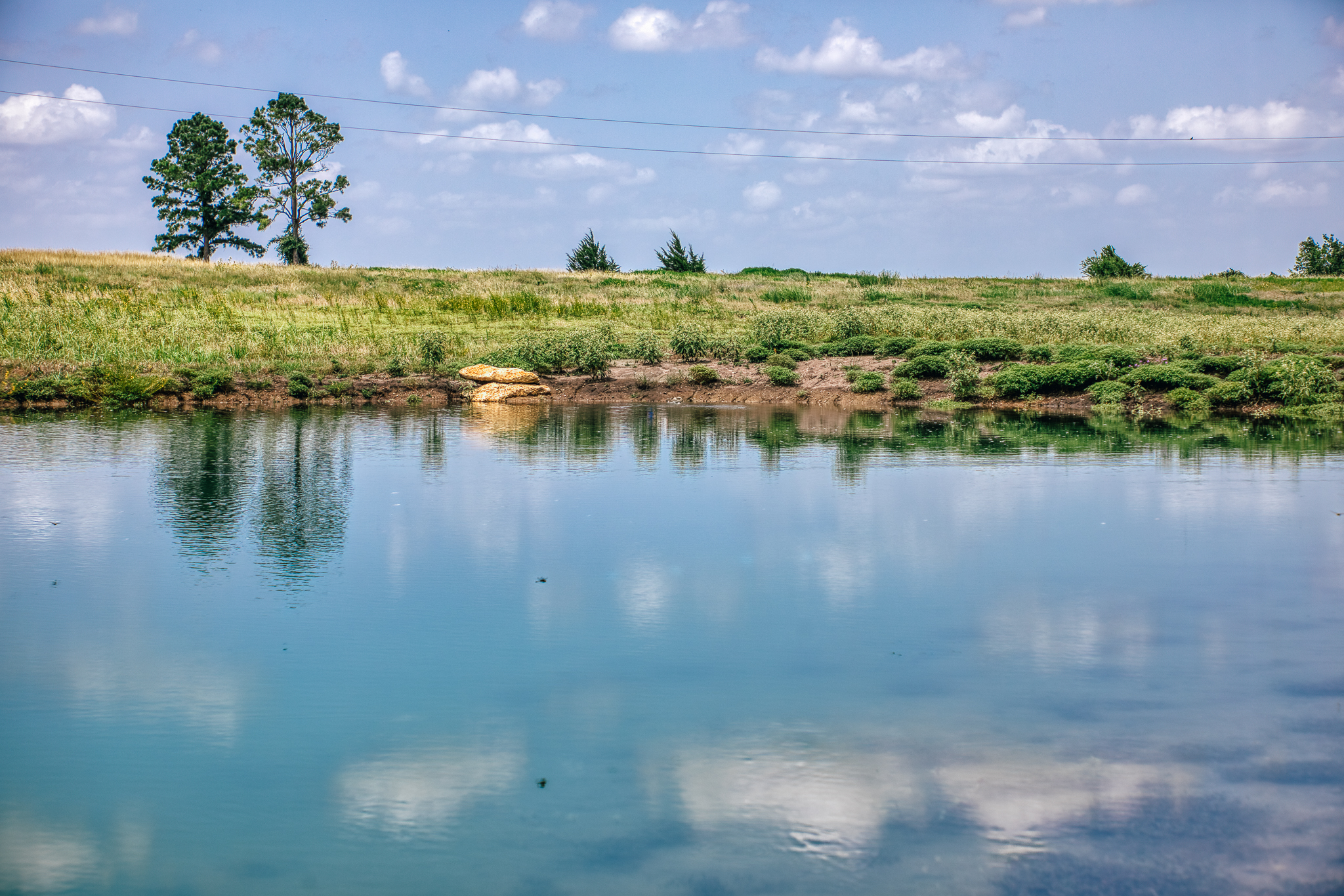 Dramatic pond reflection at The Clearing